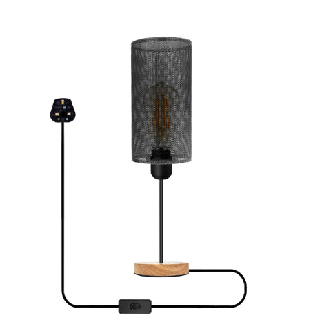 Zwarte lampenkappen kleine bedlampjes ~5351