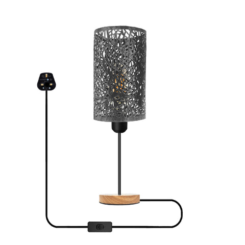 Stijlvolle zwarte lampenkap tafellamp~5355