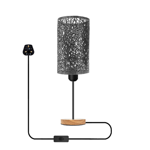 Stijlvolle zwarte lampenkap tafellamp~5355