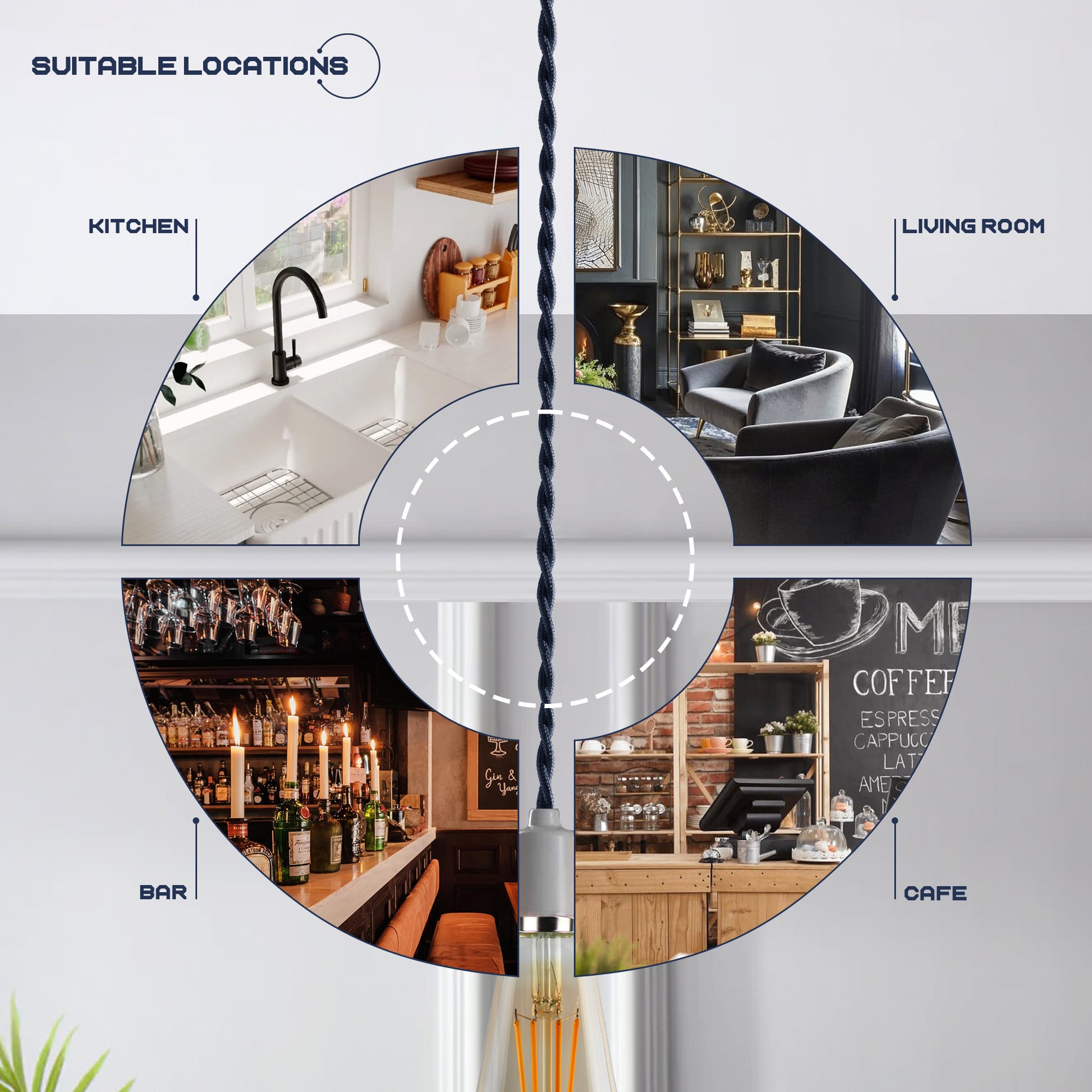 2 Core Twisted Electric Color Cord