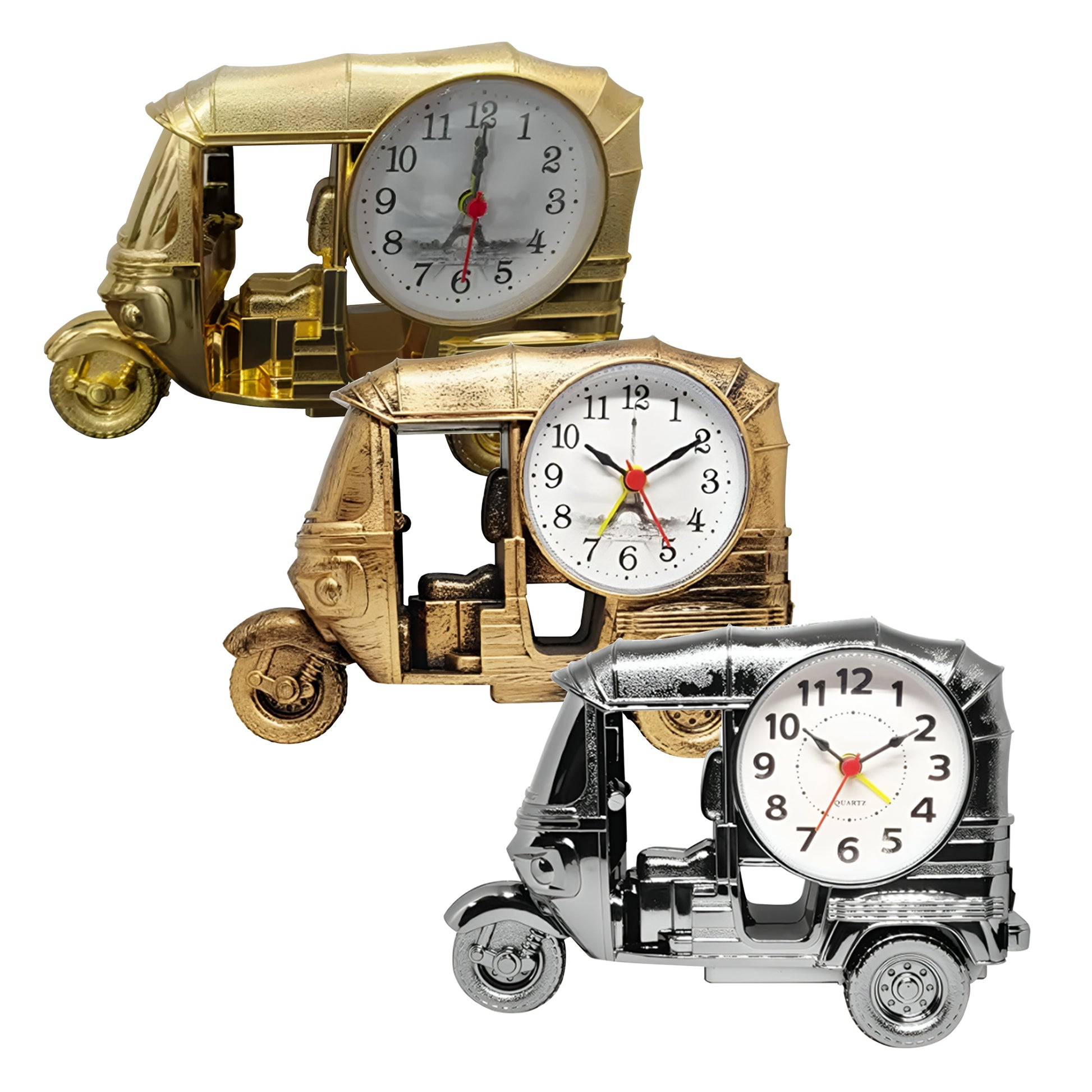 Modern Three Wheeler Clock Gift