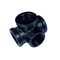 4-weg ¾ inch BSP smeedbaar gietijzer zwart geverfde buisfittingen accessoires~4512