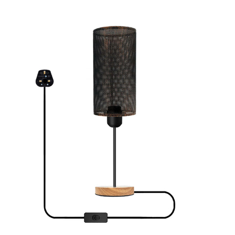 Zwarte lampenkappen kleine bedlampjes ~5351