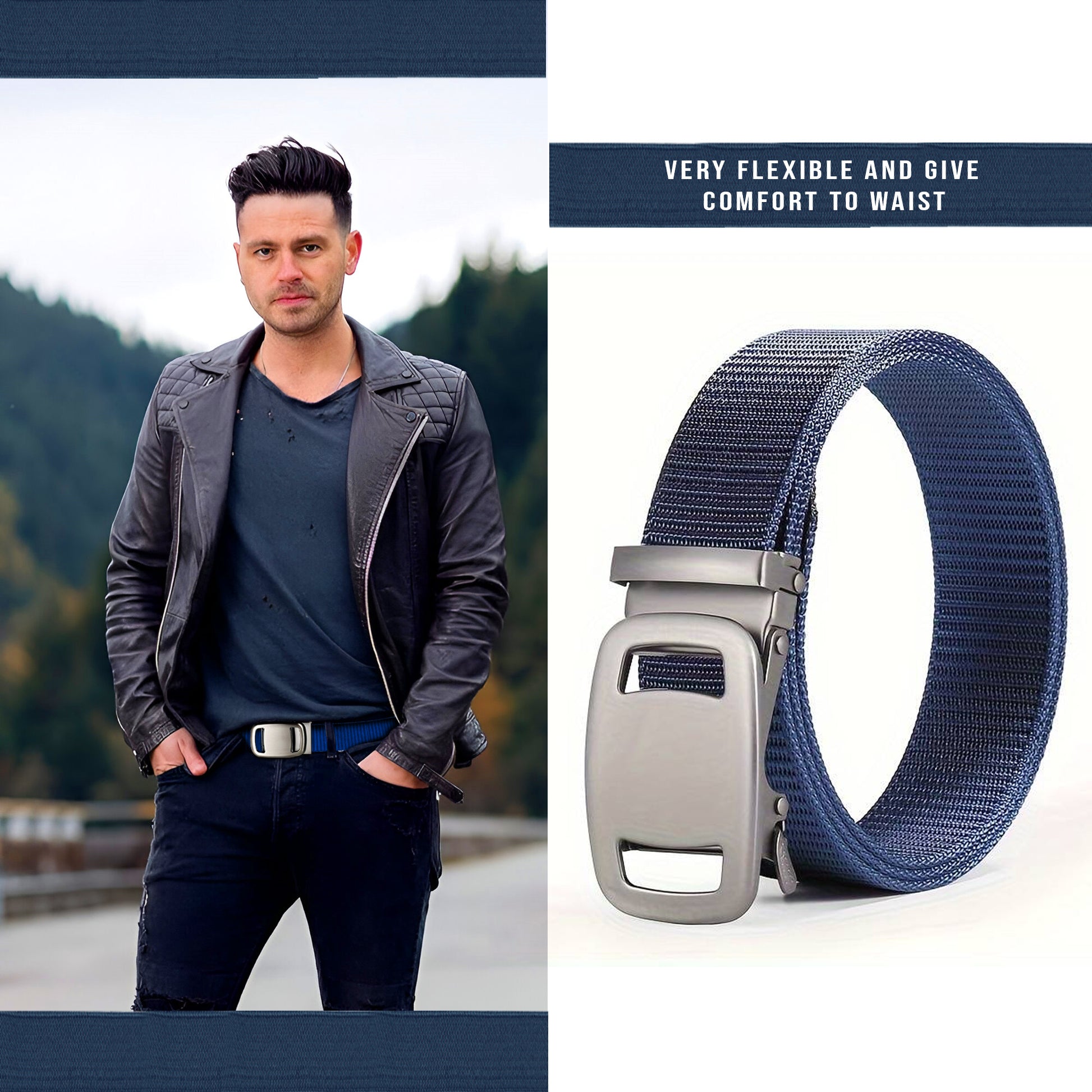 Non-Metal Military Nylon Canvas Belt for Unisex