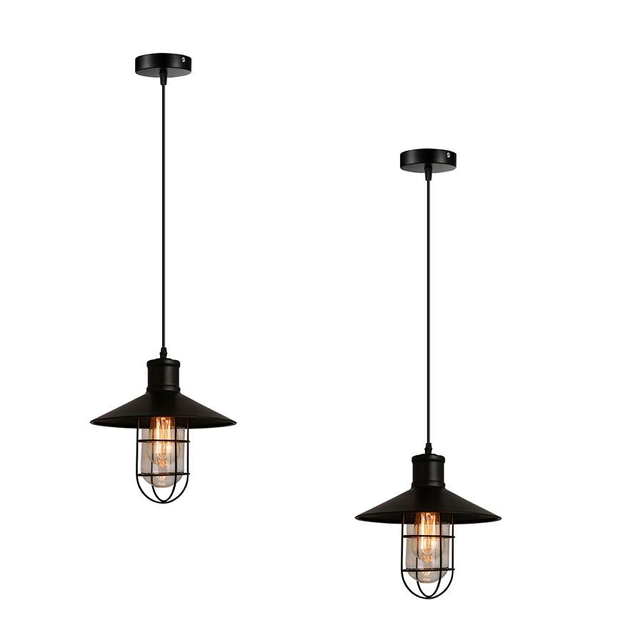 black ceiling pendant light fixture