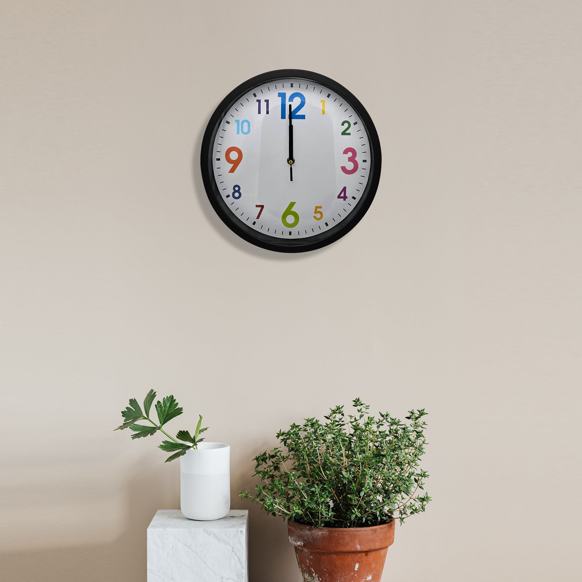 Colorful Children's Round Wall Clock 