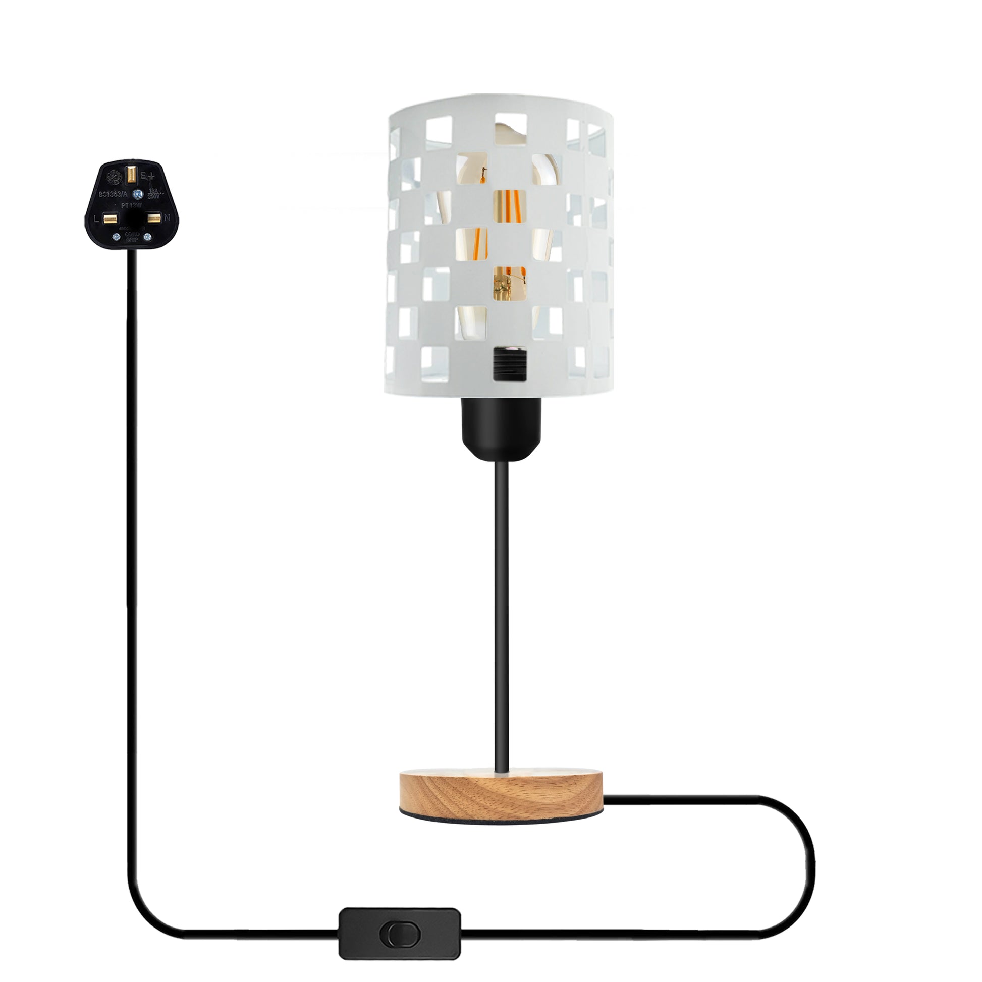 white metal wire cage table lamp light Desk lighting