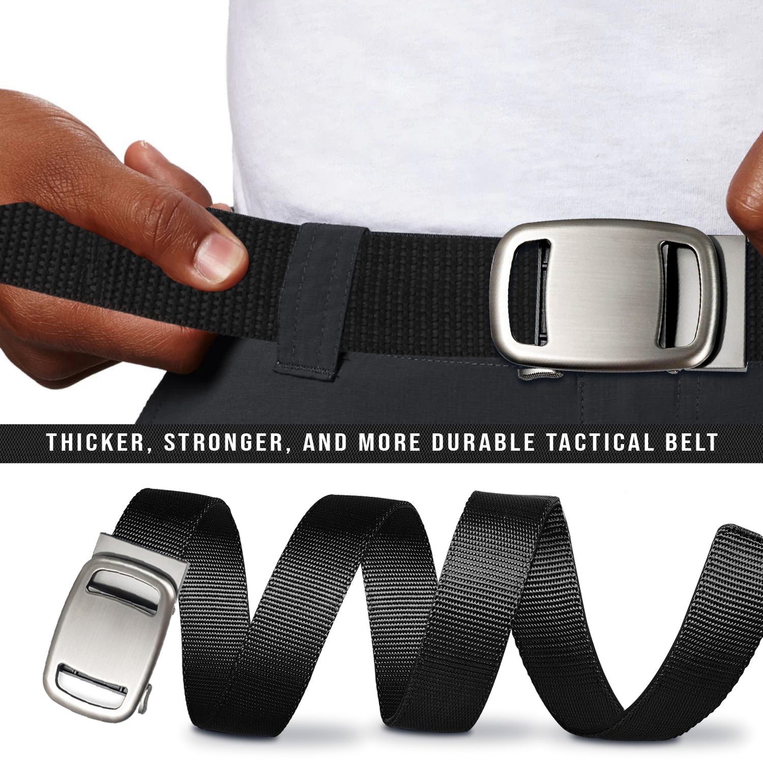 Buckle Non-Metal Military Nylon Canvas Belt for Unisex