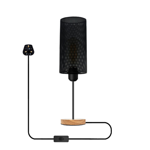 Zwarte lampenkappen kleine bedlampjes ~5351