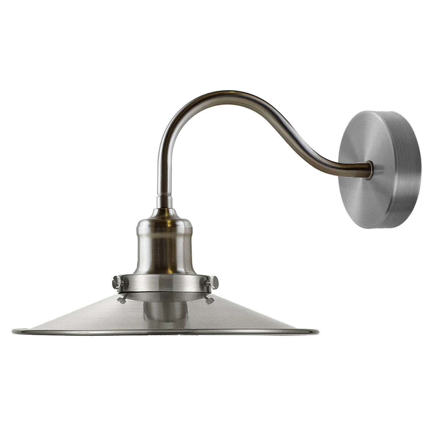 Wall lamp Wall sconce Wall light Flat ceiling light shade Lamp Shade Satin Nickel Lamp metal lamp shade wall sconce wall lights neck light picture lights for wall bathroom wall light lights for bedroom light shade lamp shade swan neck goose neck e27 wall lamp led light outdoor wall lights home decor light bathroom light fitting warm light bulb led bulb bedroom light shades vanity lights metal lampshade retro vintage industrial satin nickel wall sconce light flat lampshade