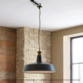 Zwarte metalen plafondlamp E27 conduit -5647