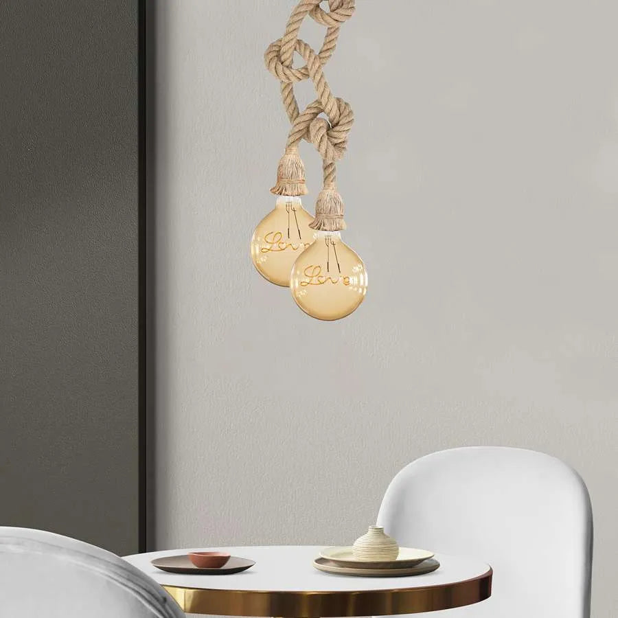 Hemp Rope ceiling pendant light for Restaurent Cafe bar light