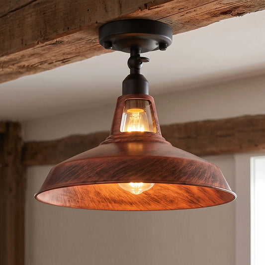 Industrial Semi-Flush Mount Adjustable Barn Light ~6945