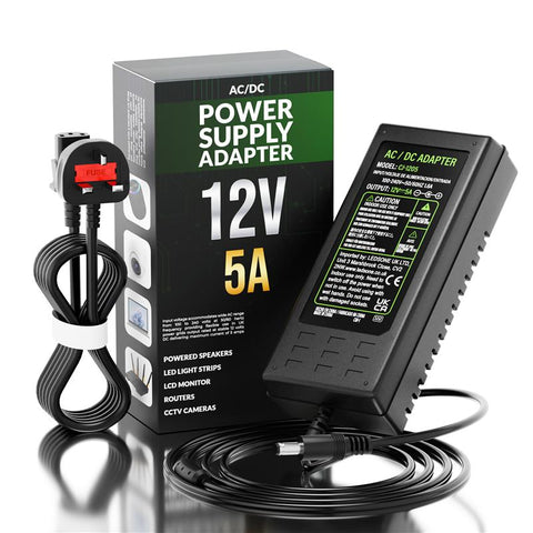 12V 5A 60W 3-pins stekker 12V-voedingsadapter Conventer ~2364 