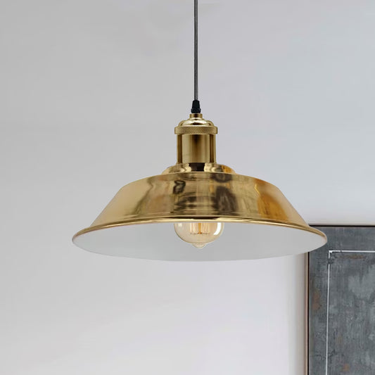Vintage moderne industriële plafondlamp, hanglamp, retro loft, Frans goud ~ 1320