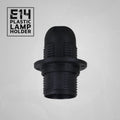 E14-lamphouder Edison kleine schroef zwarte kunststof lamphouder ~4412