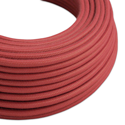 1M/5M/10M 3-aderige ronde vintage gevlochten stoffen perzikkleurige kabelflex 0,75 mm~4628