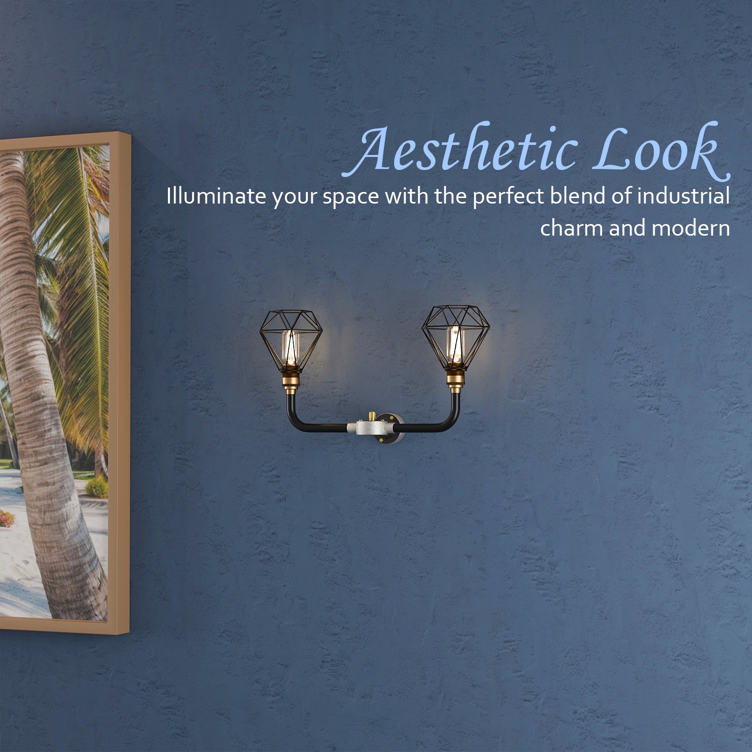 dual industrial wall lamp