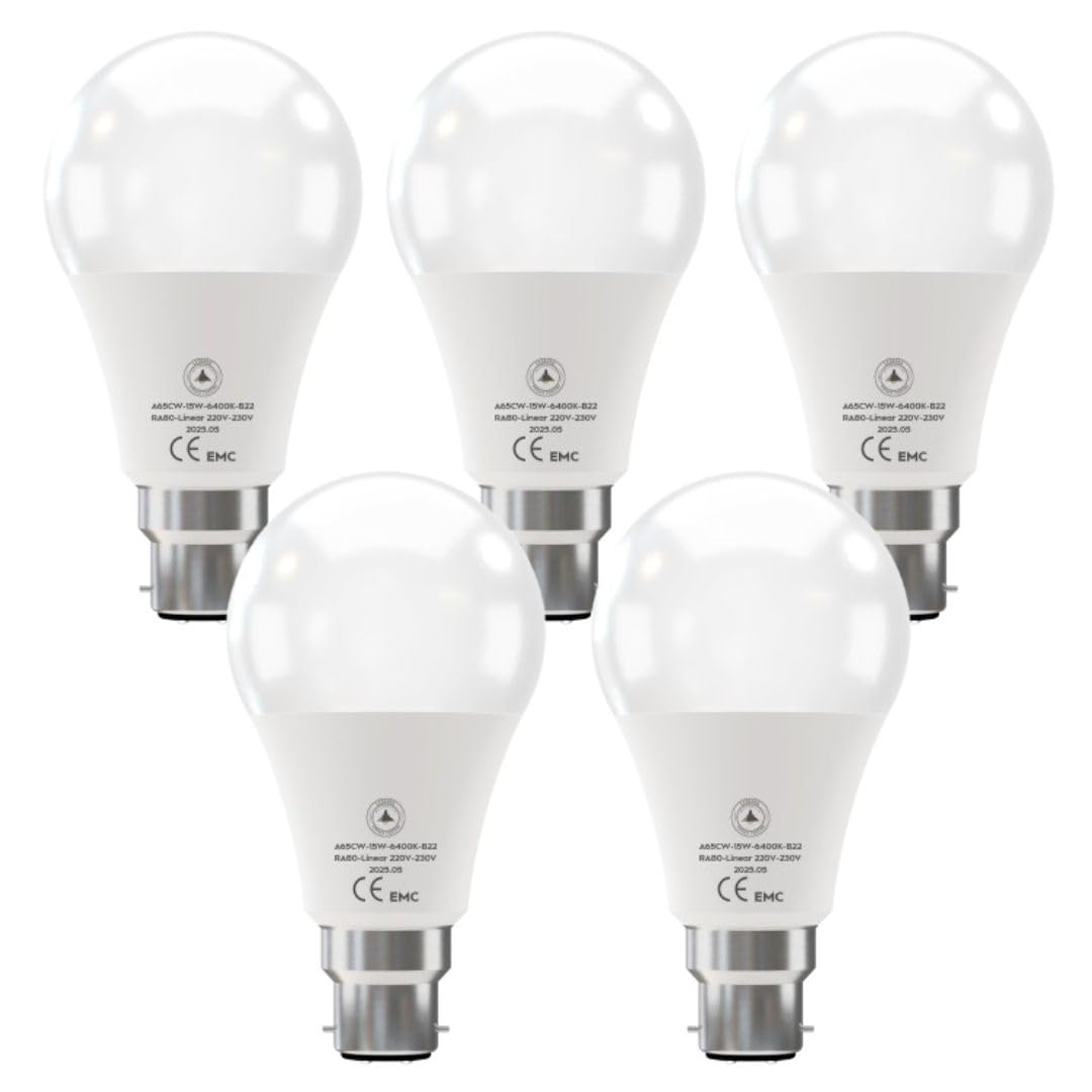 5 Pack 1500 lumens B22 LED bulbs