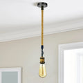 Henneptouw 1-kops hanglamp plafondlamp retro lamp~1522
