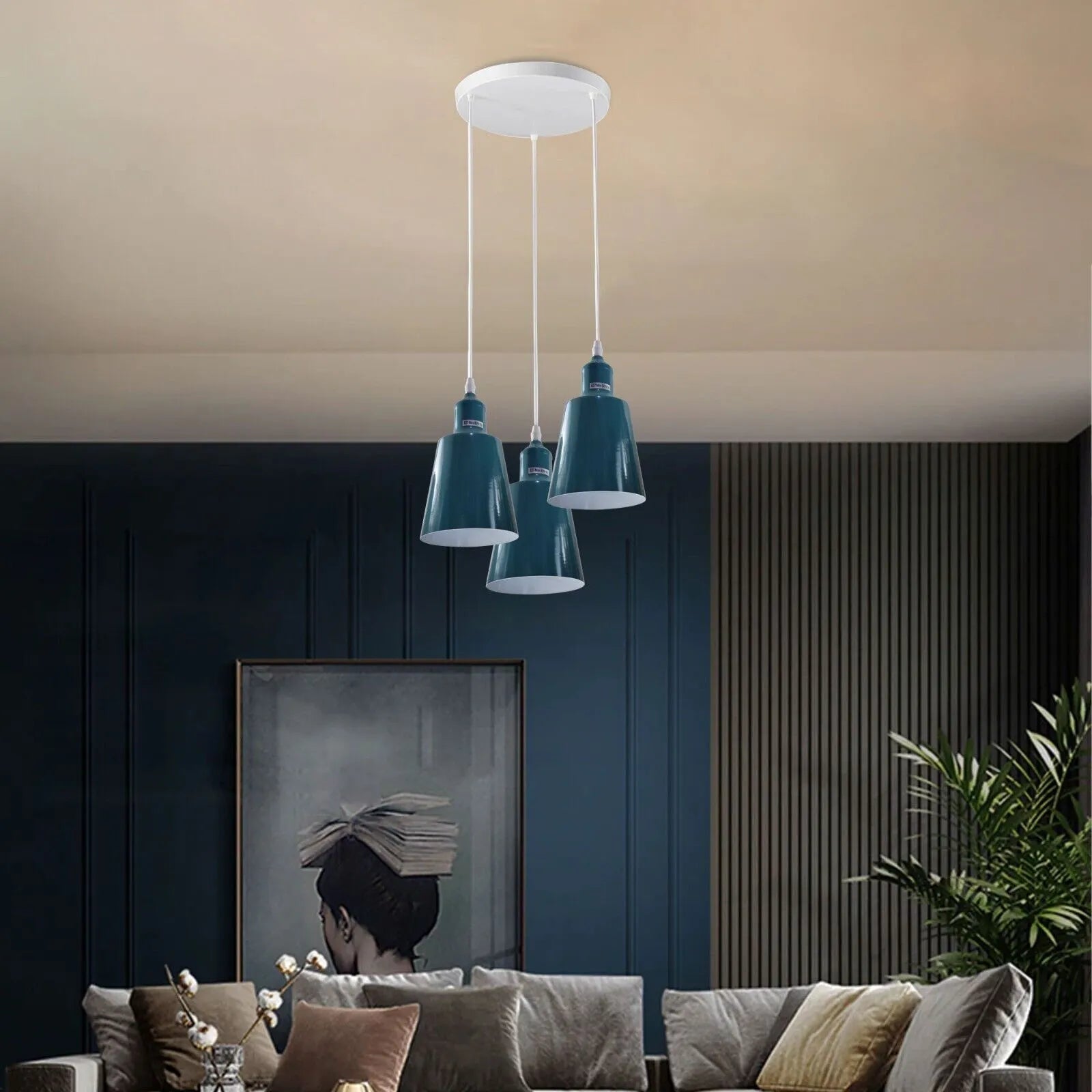 Industrial E27 3 Way Vintage Retro Ceiling Pendent Light