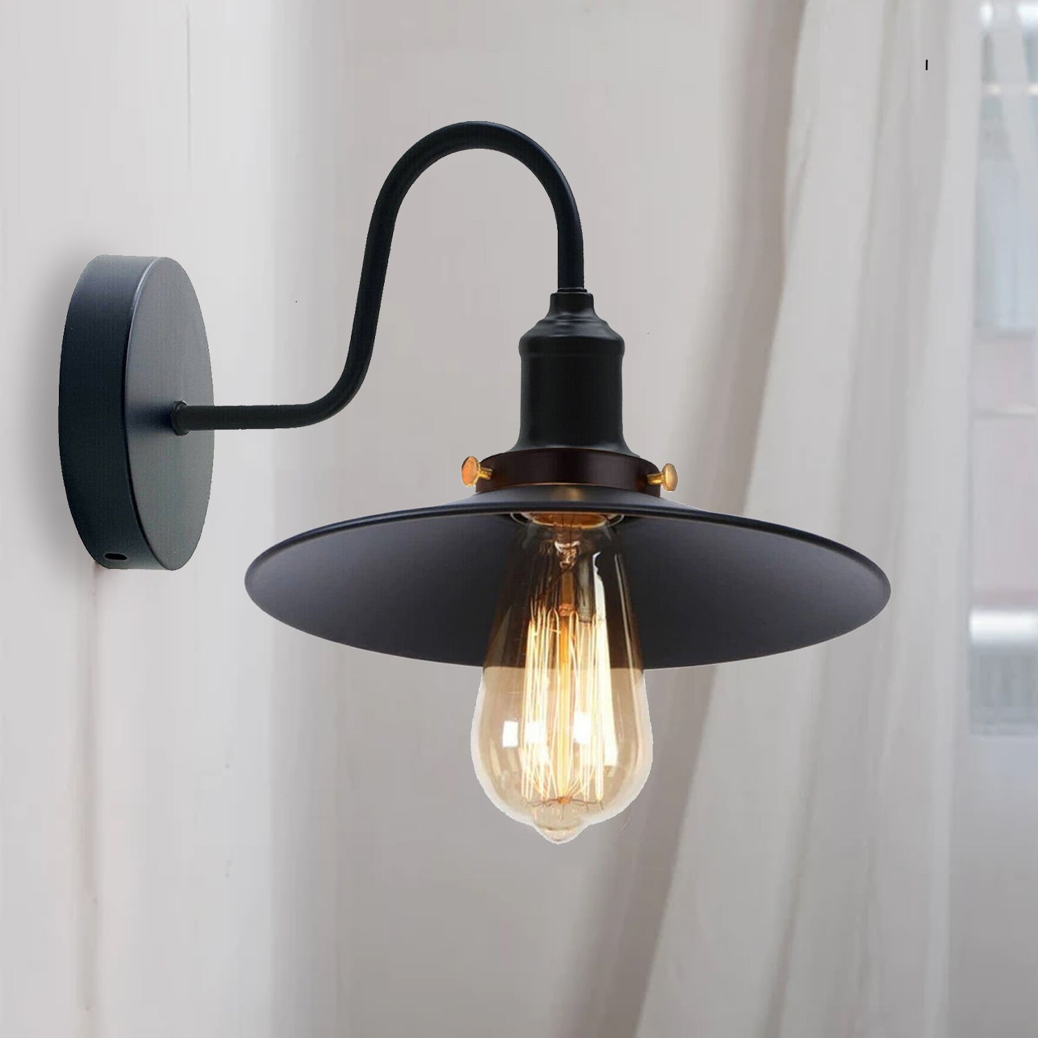 black Minimalist Wall sconce for Living space