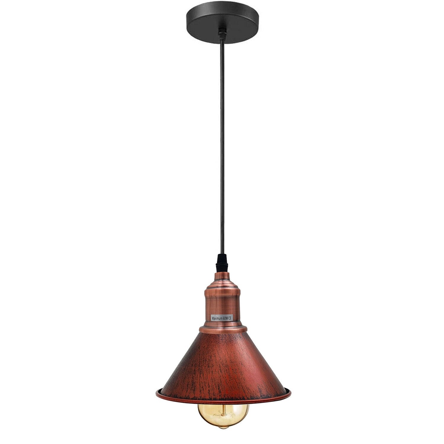 Antique brushed bass pendant light 
