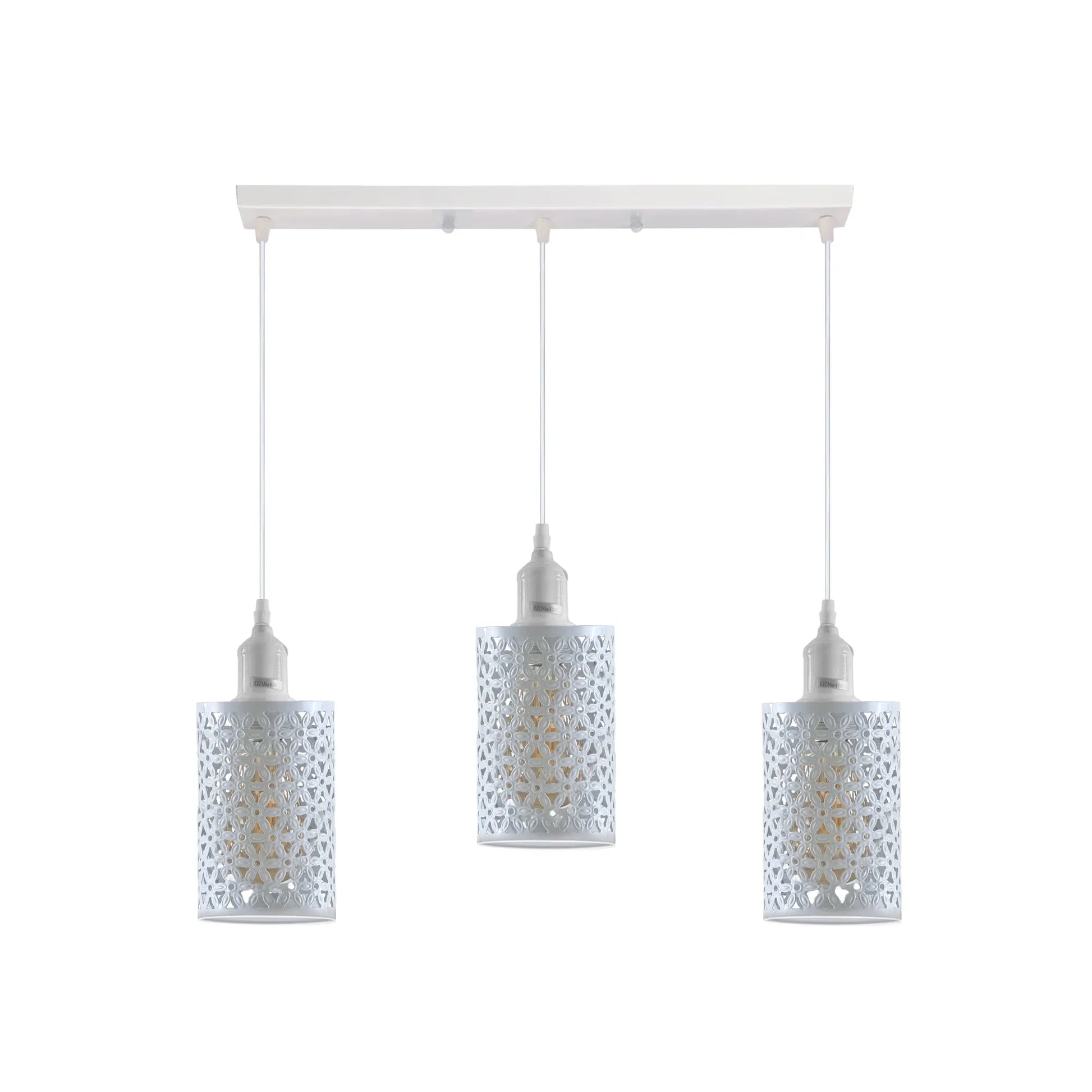 Hanging modern 3-light pendant white