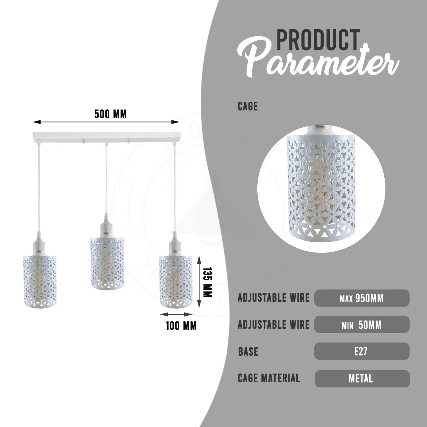 3 light pendant hanging light 