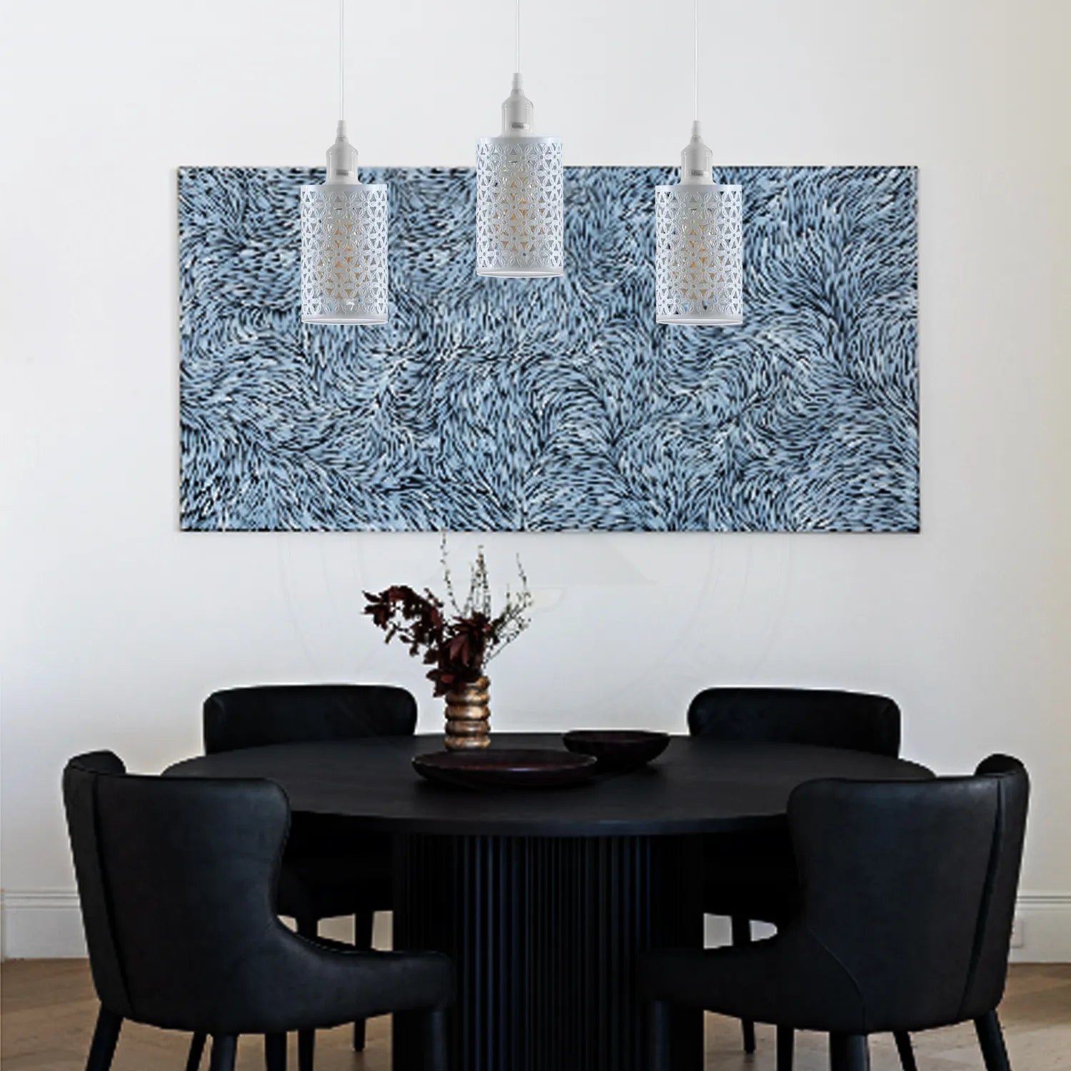 handcrafted 3-light pendant white for dining room