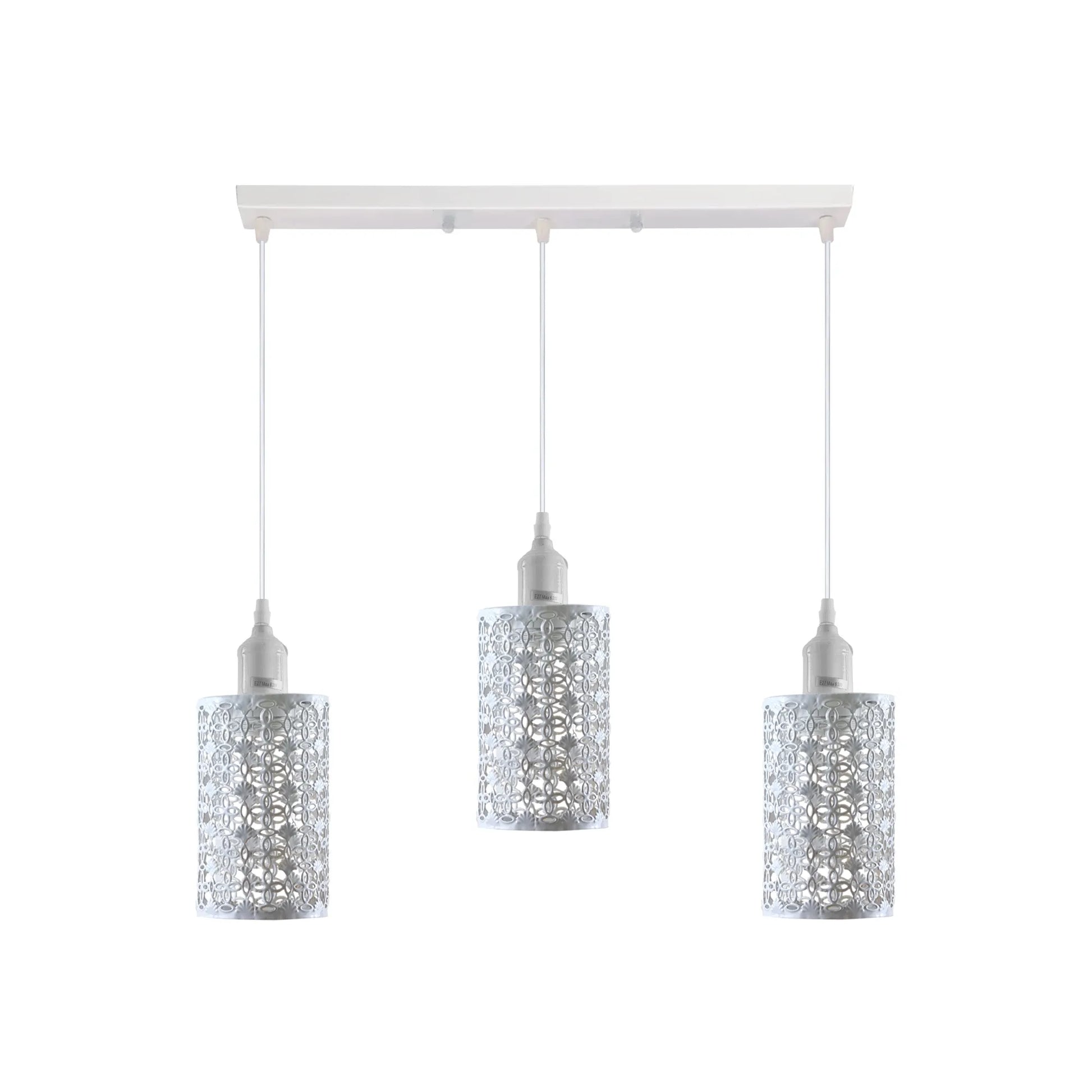 E27 3 Way Industrial Pendant Light Adjustable Hanging Ceiling