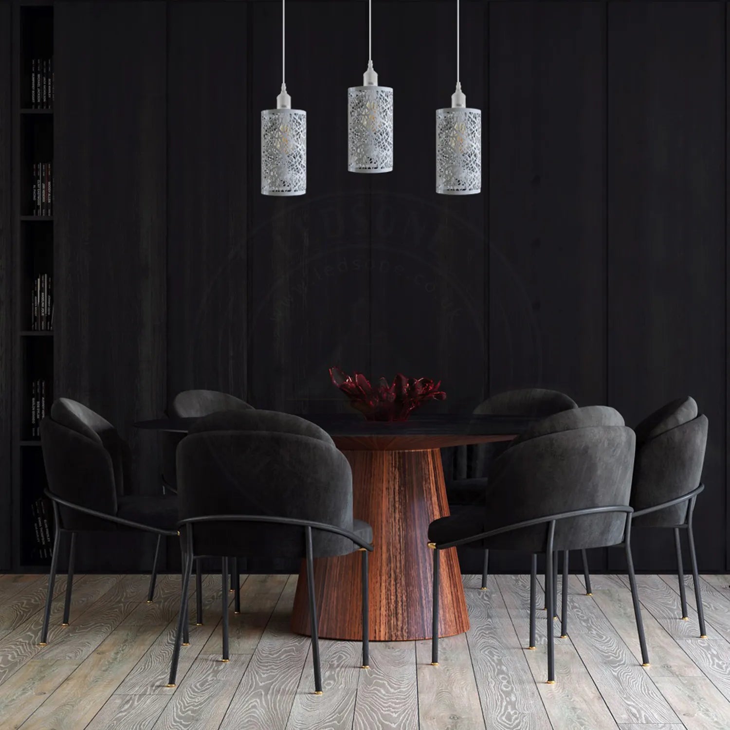 3 Way Industrial E27 Adjustable Hanging Ceiling Pendant Light Fixture