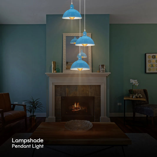 Industrial E27 Round 3 Retro Outlet 21cm Dome Pendant Ceiling Light