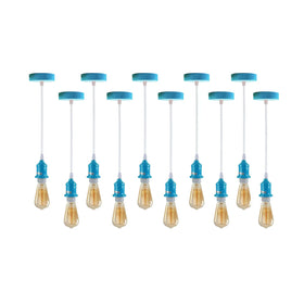 10 stuks hanglamp E27 lamphouder plafondlamp PVC kabel~4253