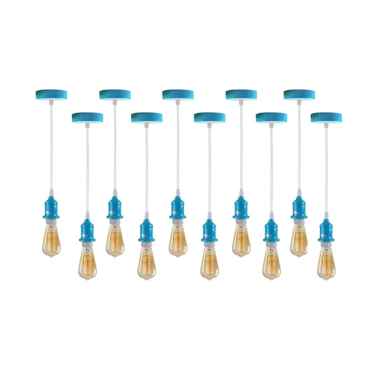 10 stuks hanglamp E27 lamphouder plafondlamp PVC kabel~4253