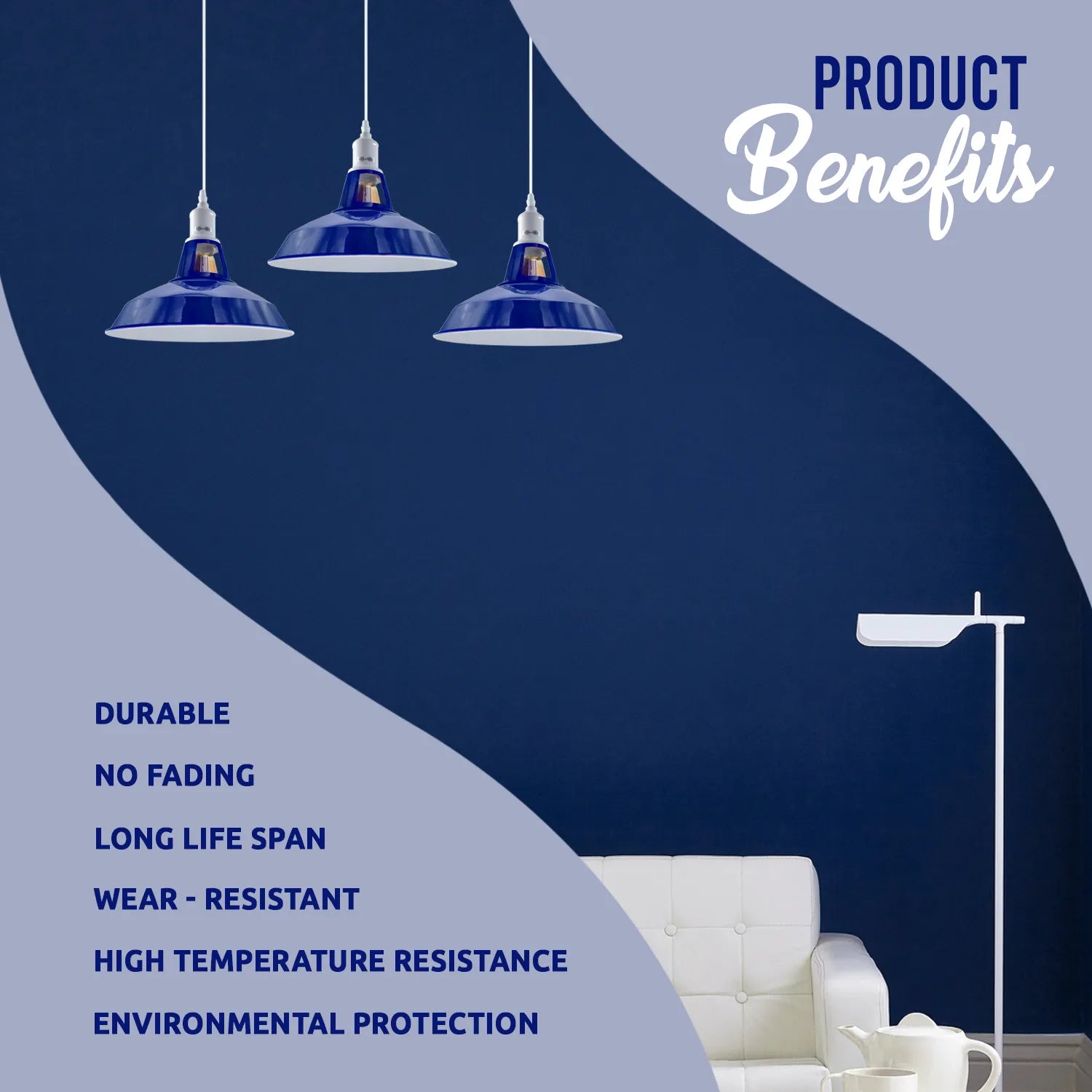 3 Way Ceiling Barn Slotted E27 Metal Pendent Light Fixture 