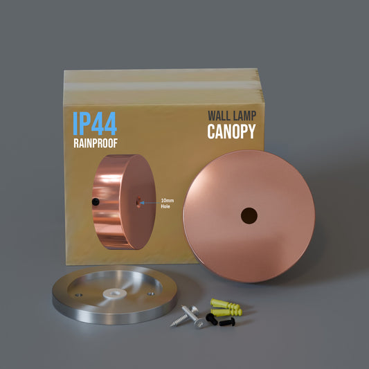 80 mm metalen regenbestendige plafondrozet met één stopcontact voor buitengebruik, weerbestendig - 5566