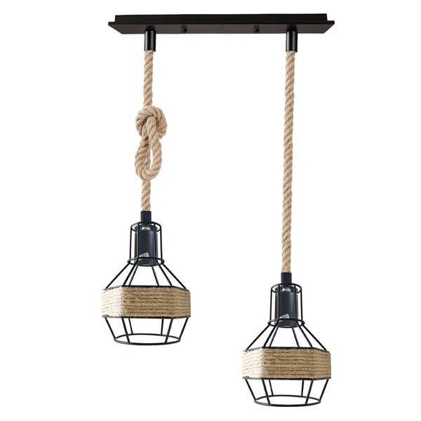 Hennepdesign keukenverlichting voor boven de tafel~5582 – 2-kops rechthoek