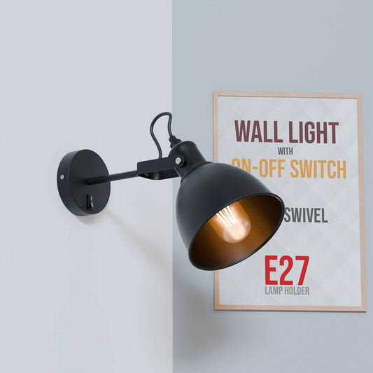 Verstelbare, draaibare wandlamp met aan-uitschakelaar voor aangepaste verlichting - 5627
