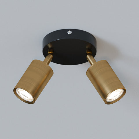 Verstelbare plafondlamp met dubbele kop en draaibare GU10-spot - 5630