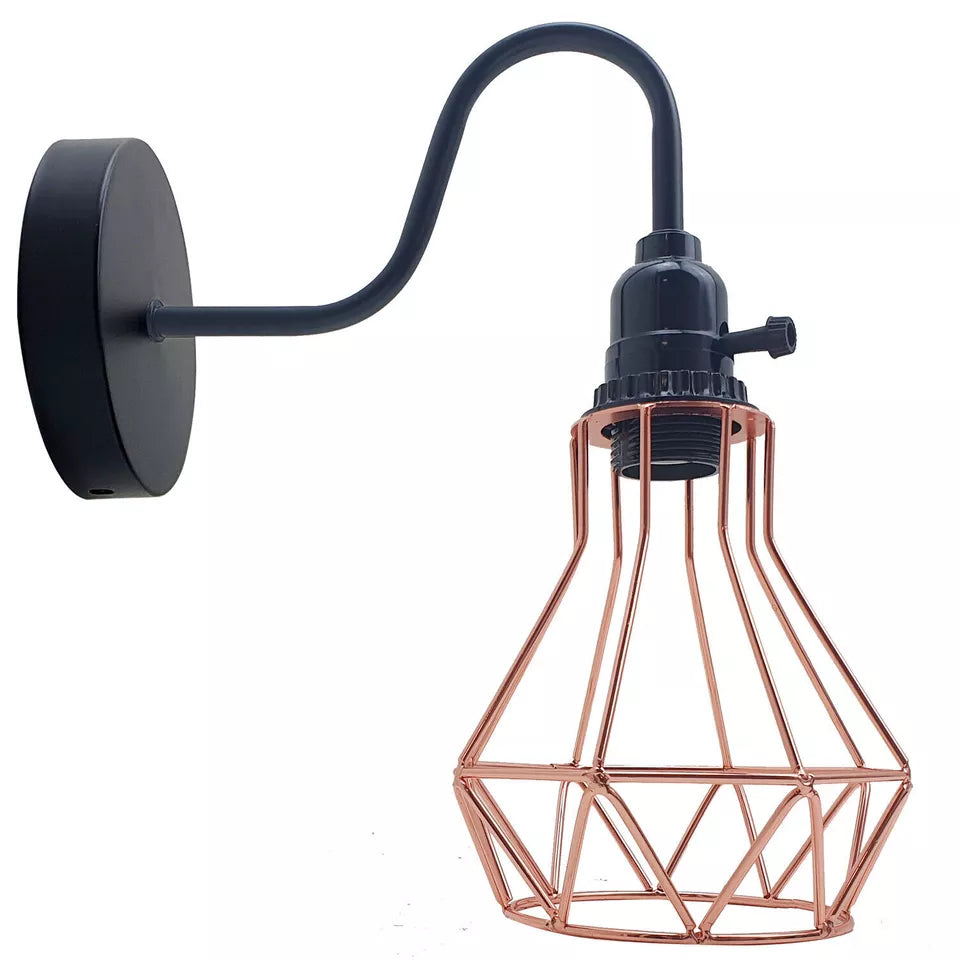 wall-mounted industrial-style sconce lamp