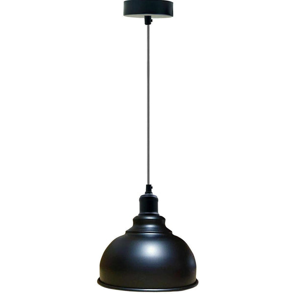 Vintage hangende plafondlamp ~5668 – Zwart / 21CM