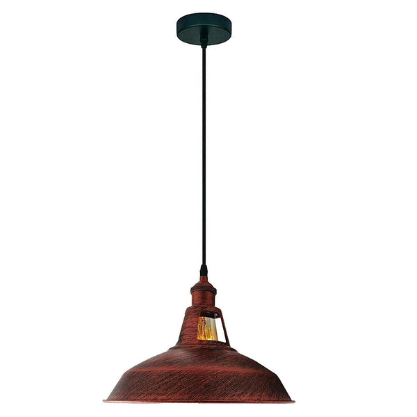 Vintage hangende plafondlamp ~5668 – Rustiek Rood / 30CM