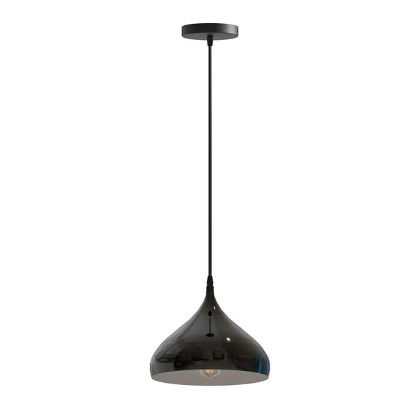 Moderne zwarte E27 vintage hanglamp, industriële plafondlamp~5719 – Enkele kop / Ja