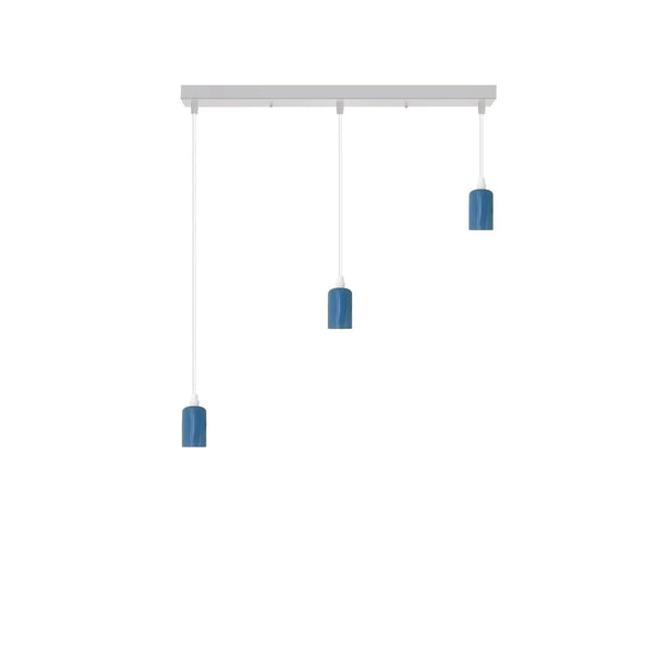 3-lamps plafondlampfitting E27 ~5789 – Blauw / Nee
