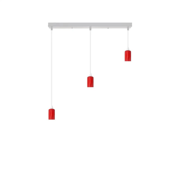 3-lamps plafondlampfitting E27 ~5789 – Rood / Nee