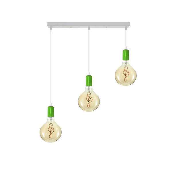 3-lamps plafondlampfitting E27 ~5789 – Groente / Ja