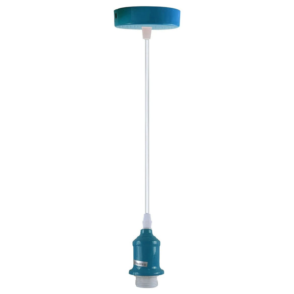 Cyaanblauwe hanglampfitting E27 hanglamp ~5967 – 2-pack / Nee