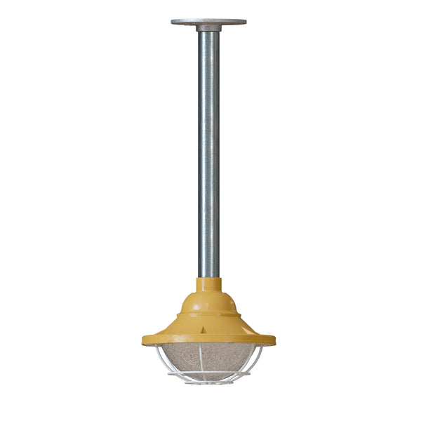 Industrial Steampunk Pipe Pendant Light E27 Metal cage hanging Lights~6111 – Yellow / 40cm / No