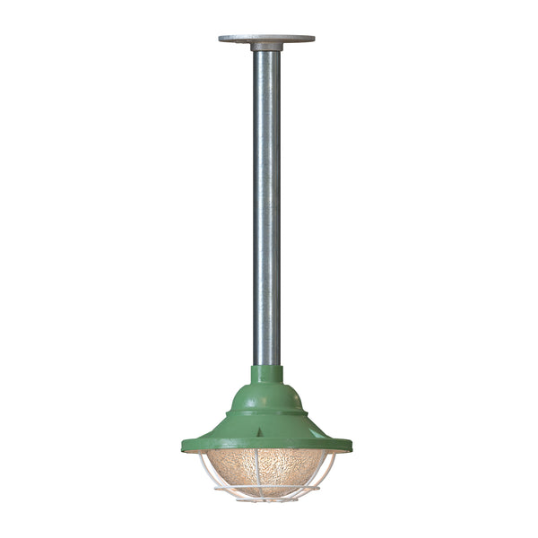 Industrial Steampunk Pipe Pendant Light E27 Metal cage hanging Lights~6111 – Green / 40cm / Yes